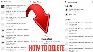 PAANO E DELETE ANG SUPPORT INBOX YOUR ALERTS amp PAANO MAG DELETE NG VIOLATIONS SA FACEBOOK 2023 [upl. by Bourne900]