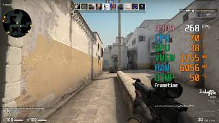 GeForce RTX 2060  Intel Core i56600K  CSGO FPS Test Dust 2 720p [upl. by Lozar647]