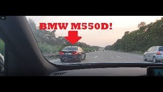 BMW M550D QUADTURBO GAPPED my 335D on German AUTOBHAN [upl. by Welsh]