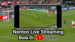 Cara Nonton Live Streaming Bola Di YouTube  Watch live football streaming on YouTube [upl. by Salvidor]