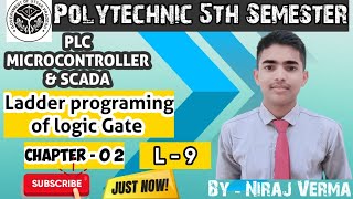 ladder programing of logic GatesChapter2 Instructions setPLC microcontroller SCADA5th sem Bteup [upl. by Shanda84]