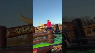 My barn was at a event for Breast cancer and it had a mechanical bull proves I can actually sit up [upl. by Bronez]