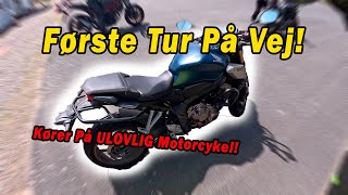 Første Gang På Vej Kører På ULOVLIG Motorcykel  Motorcykel kørekort 2 [upl. by Claudio]