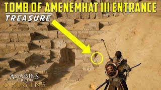 How to get the Treasure at the Entrance of Tomb of Amenemhat III  Loot Location  AC Origins [upl. by Dorraj785]