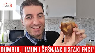 quotELIKSIR ZDRAVLJAquot  LIMUN ĐUMBIR ČEŠNJAK MED U STAKLENCI  RECEPT I PRIMJENA UŽIVO [upl. by Enialahs547]