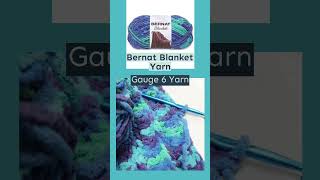 Make Bernat Blanket Yarn Quick Easy Ocean Chunky Blanket Pattern easycrochet crochetpatterns [upl. by Glenine]