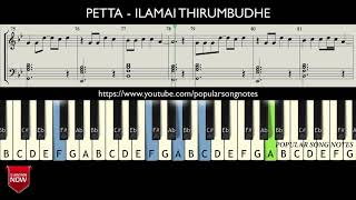 PETTA  ILAMAI THIRUMBUDHE HOW TO PLAY MUSIC NOTES [upl. by Limay793]