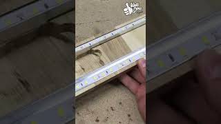 DIY Stair wall lighting with LED Strips  Woodworking shorts [upl. by Krahling]