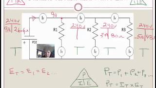 Parallel Circuits Use Watts Law to calculate volts amps and watts [upl. by Anitnegra]