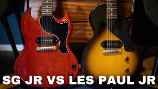 Gibson Les Paul Jr vs Gibson SG Jr [upl. by Akirahs]