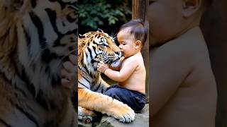 Sundarban royal Bengal tiger man child new hot video [upl. by Logan]