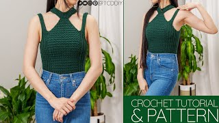 How to Crochet a Modern Top  Pattern amp Tutorial DIY [upl. by Lanna]