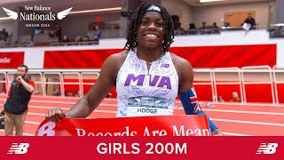 Girls 200m  New Balance Nationals Indoor 2024 [upl. by Junina]