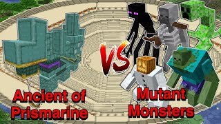 Minecraft Mobs Battle Ancient of Prismarine Plenty of GolemsVS Mutant Monsters [upl. by Ssenav292]