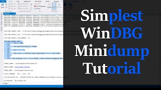 Simplest Windbg minidump tutorial [upl. by Ayita551]