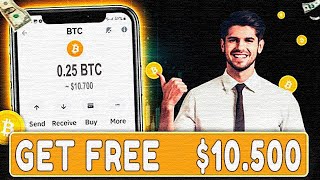 get FREE BITCOIN 025 btc 10600 in 5 MINUTES  no investment amp no fee [upl. by Ferrick]