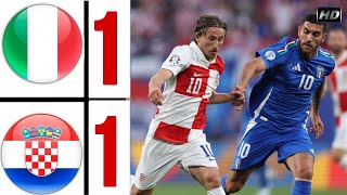 Croatia vs Italy 11 EURO 2024  Zaccagni goal 908 🤯🔥 CroaziaItalia EURO 2024 [upl. by Liahcim]