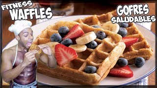 GOFRES SALUDABLES PROTEICOS  PROTEIN WAFFLES caseros y naturales  Recetas para perder peso [upl. by Jesh]