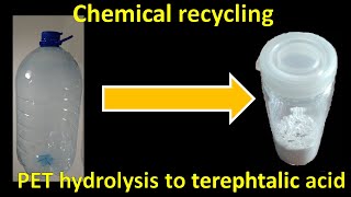 CHEMICAL RECYCLING 1  Synthesis of terephthalic acid from waste PET water bottle [upl. by Nnylear]