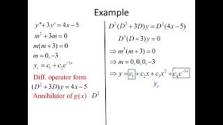 Differential Equations Method of Undetermined Coefficients  Annihilator Approach [upl. by Nasia]