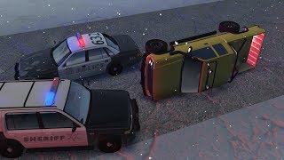 Frozen Lake Police Chases 2  BeamNGdrive [upl. by Asiluy981]