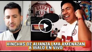 HINCHAS DE ALIANZA LMA AMENAZAN A WALO EN VIVO [upl. by Audi]