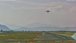 Go  around at Málaga Airport  17102023  Arrivals  WEATHER WEBCAM AGPLEMG SPAIN RUNWAY 1230 [upl. by Gowon]