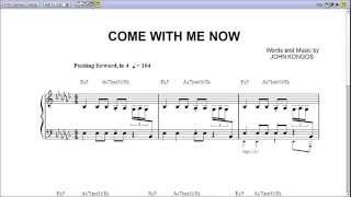 Come with Me Now by Kongos  Piano Sheet MusicTeaser [upl. by Airotnes]