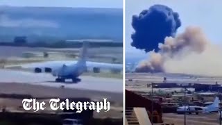 Wagnerlinked Russian aircraft crashes and explodes after landing in Mali [upl. by Iemaj949]