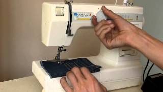 Sewing machine Швейная машина Gritzner Excellent 717 test х\б джинс кожа [upl. by Xena]