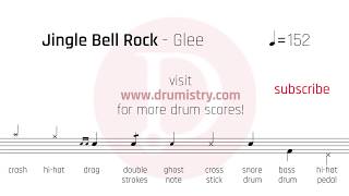 Glee  Jingle Bell Rock Drum Score [upl. by Ul]