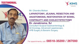 Laparotomy Jejunal Resection and Anastomosis Restoration of Bowel Continuity and Cholecystectomy [upl. by Brass227]