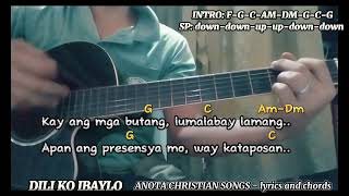 DILI KO IBAYLO Ikaw ang akong dalangpanan lyrics and chords [upl. by Aicilla]