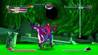 Marvel VS Capcom 2  WolverineIcemanSpiderMan  Expert Difficulty Playthrough [upl. by Amii]