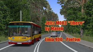 Jelcz M083 quotLiberoquot by Manek  Linia 900  Poetów mapa vZTM [upl. by Hbaruas657]