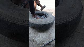 715 radial tyre fittingcar tires tyre tubelessshortsvideo viral shorts [upl. by Leund]