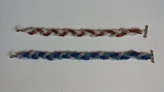 5 minutes braided bracelet with glass seed beads Bracelet for beginners [upl. by Noli790]