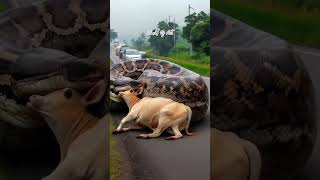 Nature Exploration  Amazing Scenery  Giant Python vs Cow wowmoment Shorts youtubeshorts [upl. by Gundry]