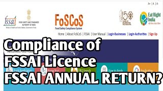 What are the Food licence or FSSAI Compliances  FSSAI Annual return filing  Condition of FSSAI [upl. by Esinahs]