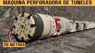 Explicación de la tuneladora TBM  Animación 3D [upl. by Diandre]