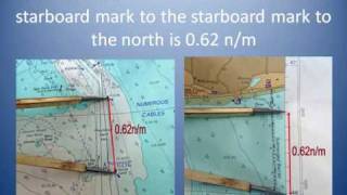 Measuring distance on a nautical chart [upl. by Wennerholn]