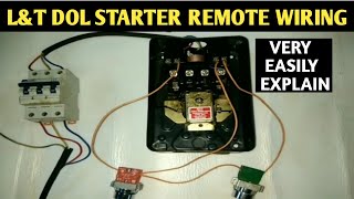 DOL STARTER REMOTE WIRING CONNECTION LampT MADE DOL STARTER CONNECTION [upl. by Ellehcan]