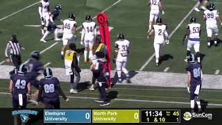 Elmhurst Football vs North Park University  March 20 2021 [upl. by Araj750]