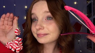 ASMR Santa’s Elf Clips Back Your Hair 🎄 [upl. by Aokek976]