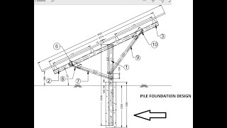 PILE FOUNDATION DESIGN FOR GROUND MOUNT SOLAR STRUCTURE [upl. by Castro]