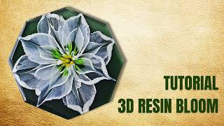 White Poinsettia 3D RESIN BLOOM Tutorial [upl. by Lyndell]