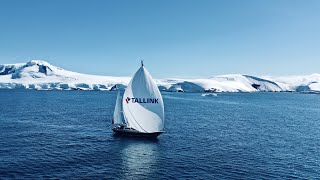 SY Admiral Bellingshausen in Antarctica 4K Drone Footage [upl. by Ainak]