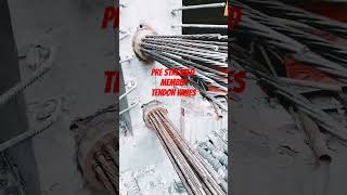 prestressed tendon wire🌪️shorts ytshorts yttrending tendons civilengineering concrete tendon [upl. by Solokin]