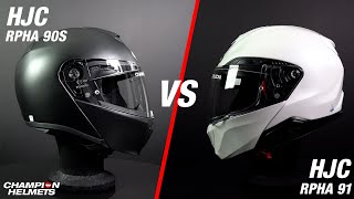 HJC RPHA91 Versus HJC RPHA90S  ChampionHelmetscom [upl. by Goss]