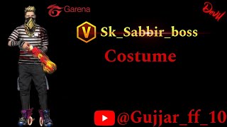 SK SABIR BOSS COSTUME OLD PLAYER COSTUME FREE FIRE MAX 👑 [upl. by Chaunce635]